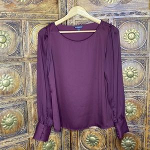 Express Small Burgundy Long Sleeve Top